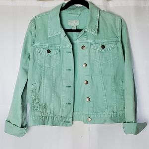 Mint green denim jacket from Forever 21